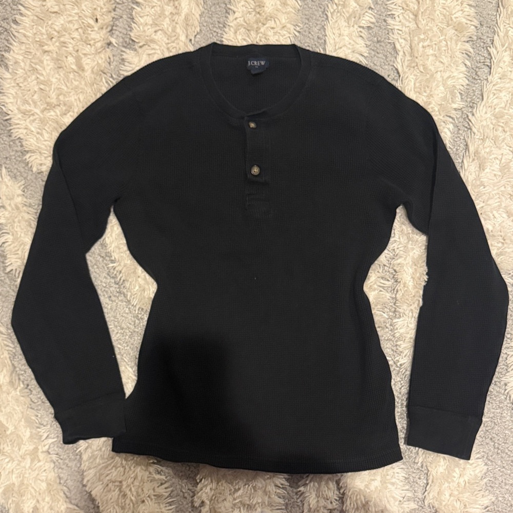 J. Crew women’s  Black Long Sleeve Henley